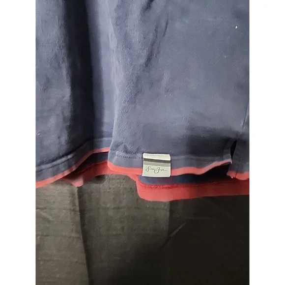 Vintage Sean John Polo Y2K Size XXL Short Sleeve Navy Blue Maroon Shirt 2XL - Picture 3 of 5